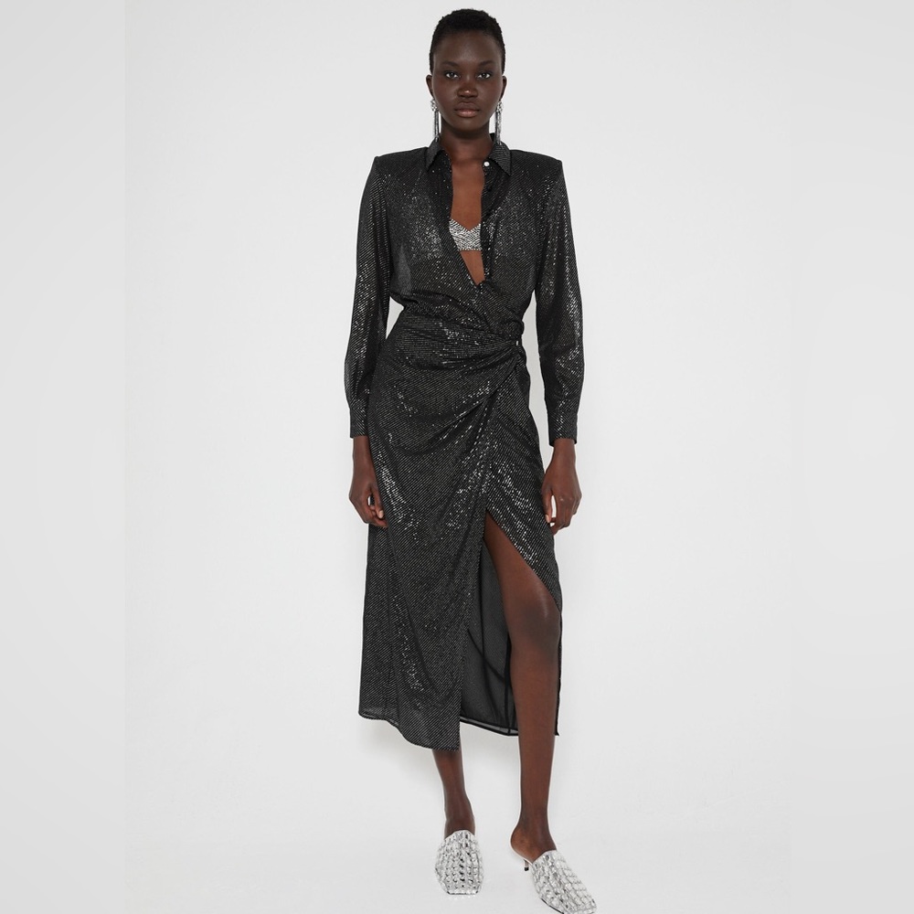 Zara Women's Black and White Dress
